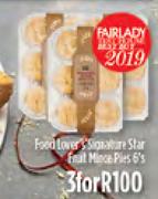 Food Lover's Signature Star Fruit Mince Pies-3 x 6's