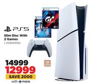 PS5 Slin Disc With 2 Games