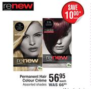 Renew Permanent Hair Colour Creme Assorted Shades-Each