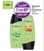 Organics Shampoo Or Conditioner Assorted-400ml