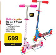 Barbie Or Spiderman 120mm 2 Wheel Scooter-Each