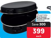 Russell Hobbs Oval Enamel Roaster With Lid-Each