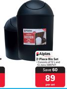 Alplas 2-Piece Bin Set-Per Set