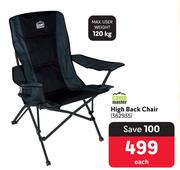 Camp Master High Back Chair 362935-Each