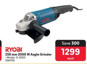 Ryobi 230mm 2000W Angle Grinder 394176-Each