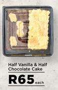 Half Vanilla & Half Chocolate Cake-Each