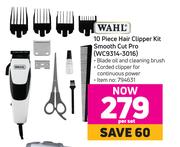 Wahl 10 Piece Hair Clipper Kit Smooth Cut Pro WC9314-3016