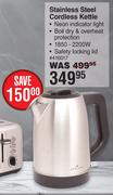 Stellar Stainless Steel Cordless Kettle