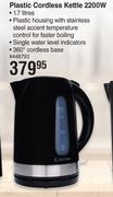 Elektra Plastic Cordless Kettle 2200W