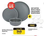 12-Piece Stoneware Dinnerset 454661-Per set
