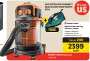 Bennett Read Hydro 15 Wet And Dry Vacuum Cleaner YLW6293-B 