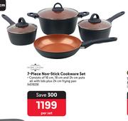 Home Living 7 Piece Non Stick Cookware Set-Per Set