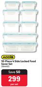 Addis 10 Piece 4 Side Locked Food Saver Set-Per Set
