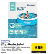 Bestway 2.44m x 61cm Fast Set Pool-Per Set