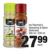 Ina Paarman's Seasoning & Spice (Selected)-200ml/ 220ml Each