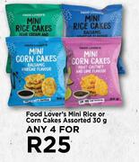 Food Lover's Mini Rice Or Corn Cakes Assorted-For Any 4 x 30g