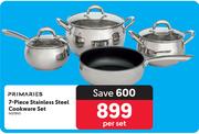 Primaries 7-Piece Stainless Steel Cookware Set 451941-Per Set
