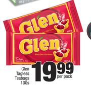 Glen Tagless Teabags-100s Per Pack