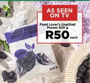 Food Lover's Unpitted Prunes-500g Each