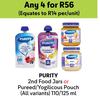 Purity 2nd Food Jars Or Pureed/Yogilicous Pouch 110ml/125ml-For 4