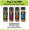Robertsons Air Fryer Spice-For 2 x 200ml