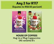House Of Coffees Hug In A Mug Cappuccino-For 2 x 8's