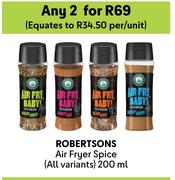 Robertsons Air Fryer Spice-For 2 x 200ml