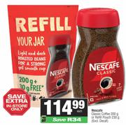Nescafe Classic Coffee 200g Or Refill Pouch 230g