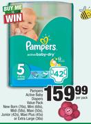 Pampers Active Baby Diapers Value Pack-Per Pack
