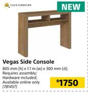 Vegas Side Console-805mm (h) x 1.1m (w) x 300mm (d)