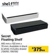 Shelfmate Secret Floating Shelf-445mm x 150mm x 70mm Each