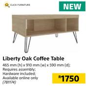 Liberty Oak Coffee Table-465mm (h) x 910mm (w) x 590mm (d)