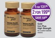 Dis-Chem Gold Iron Plus High Strength 60 Coated Tablets-For 2