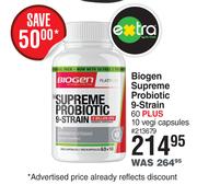 Biogen Supreme Probiotic 9 Strain 60 Plus 10 Vegi Capsules
