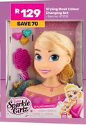 Sparkle Girlz Styling Head Colour Changing Set