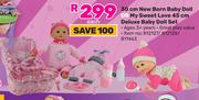 30cm New Born Baby Doll Or My Sweet Love 45cm Deluxe Baby Doll Set-Each