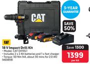 Cat 18V Impact Drill Kit CAT DX155.1 460859-Per Kit