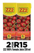 ZZ2 100% Tomato Juice-2 x 330ml