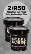Skinny Scoop Choc, Peanut Butter, Vanilla Or Vegan-2 x 175ml