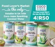 Coco Aqua Coconut Water & Aloe Aqua Aloe Water-4 x 330ml