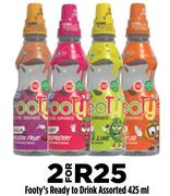 Footy's Ready To Drink Assorted-2 x 425ml