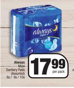 Always Maxi Sanitary Pads (Assorted)-8s/9s/10s Per Pack