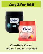 Clere Body Cream Assorted-For Any 2 x 450ml/500ml