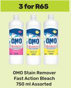 omo Stain Remover Fast Action Bleach Assorted-For 3 x 750ml