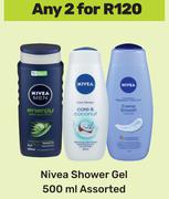 Nivea Shower Gel Assorted-For Any 2 x 500ml