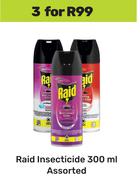 Raid Insecticide Assorted-For 3 x 300ml