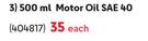 Total 500ml Motor Oil SAE 40-Each