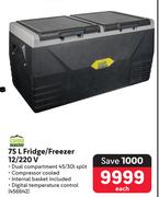 Camp Master 75L Fridge/Freezer 12/220V