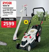 Ryobi 1600W Lawnmower & 310W Line Trimmer Kit KIT392-Each