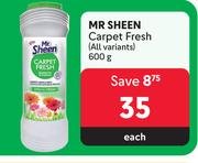 Mr Sheen Carpet Fresh (All Variants)-600g Each